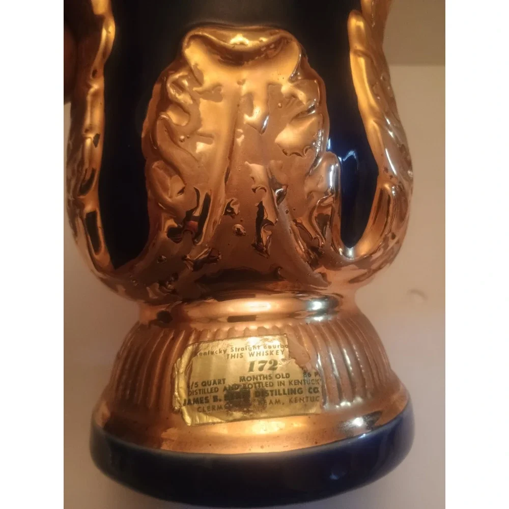 Vintage Jim Beam Blue/Gold 1966 Empty Decanter Beautiful 14
